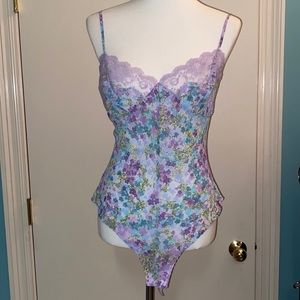 Medium Victoria Secret purple blue green Floral Teddy